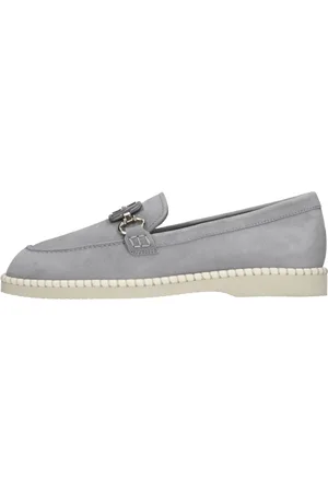 Hogan Buty, Kobieta, Niebieski, 38 1/2 EU, Zamsz, Płaskie buty Clear
