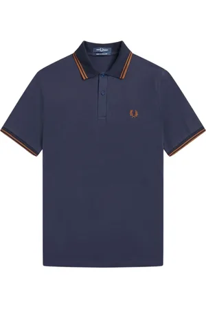 Fred Perry Koszulki, Mężczyzna, Niebieski, XS, Bawełna, Kultowa koszulka polo z podwójnym prążkowaniem