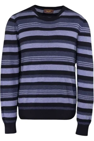 MOORER Swetry, Mężczyzna, Niebieski, M, Knitwear