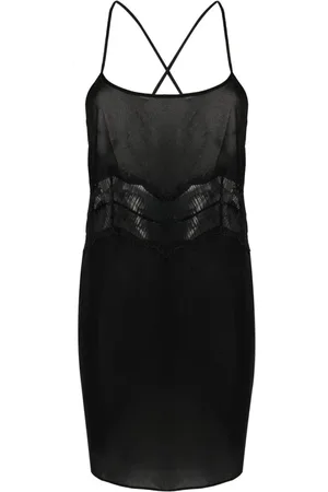 Calvin Klein Sukienki, Kobieta, Czarny, L, Poliester, Czarna Sukienka Chemise