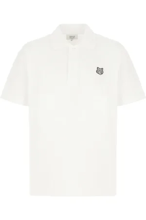 Maison Kitsuné Koszulki, Mężczyzna, Biały, L, Bawełna, Klasyczna koszulka polo