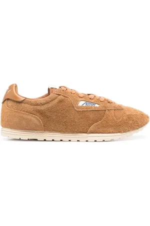 Autry Buty, Mężczyzna, brązowy, 42 EU, Brązowe Sneakersy Sznurowane Podeszwa z Gumy
