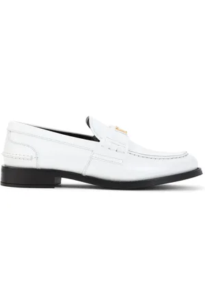 Prada Buty, Kobieta, Biały, 37 EU, Białe Buty Loafer Elegancki Wybór Obuwia