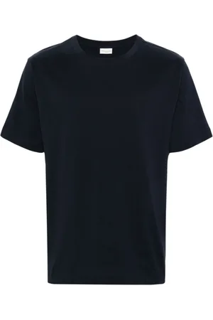 DRIES VAN NOTEN Koszulki, Mężczyzna, Niebieski, S, Bawełna, Granatowa koszulka Navy Hertz 8600 M.k.t. T-Shirt