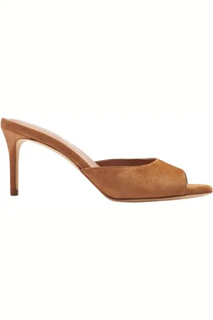 Scarosso Buty, Kobieta, brązowy, 37 EU, Zamsz, Eleganckie Mules na Obcasie z Zamszu w Kolorze Tan