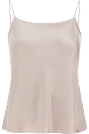 HERNO Koszulki, Kobieta, Beżowy, L, Camisole Top High-Density Satin