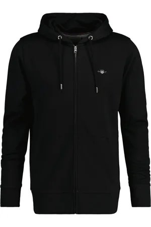 GANT Bluzy, Mężczyzna, Czarny, S, Bawełna, Bluza Shield Half-Zip