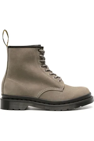 Dr. Martens Buty, Mężczyzna, Szary, 43 EU, Sznurowane Trapery z Frezowanego Nubuku