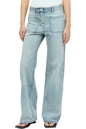 Courrèges Jeansy, Kobieta, Niebieski, S, Bawełna, Multiflex Baggy Jeansy