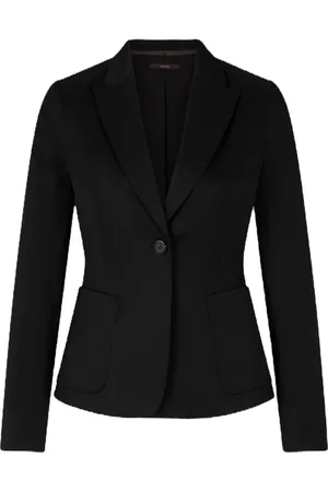 Windsor Kurtki, Kobieta, Czarny, XS, Czarny Bawełniany Blezer ze Stretchem