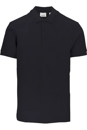 Burberry Koszulki, Mężczyzna, Czarny, S, Bawełna, Klasyczna koszulka polo z krótkim rękawem z bawełny