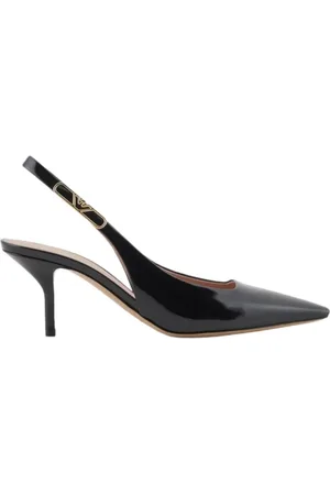 Emporio Armani Buty, Kobieta, Czarny, 39 EU, Skóra, Eleganckie Czółenka Decollete