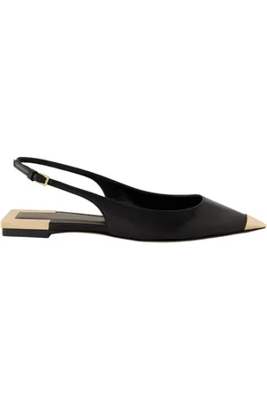 Elisabetta Franchi Buty, Kobieta, Czarny, 41 EU, Skóra, Baleriny Slingback z Licowej Skóry Nappa
