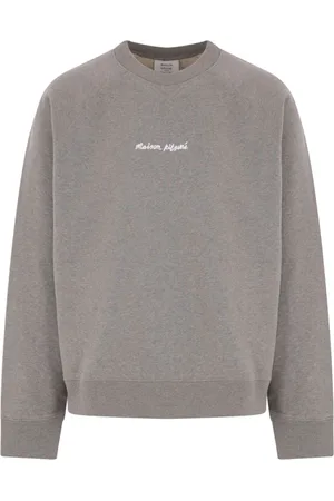 Maison Kitsuné Bluzy, Mężczyzna, Szary, S, Bawełna, Bluza z haftowanym logo