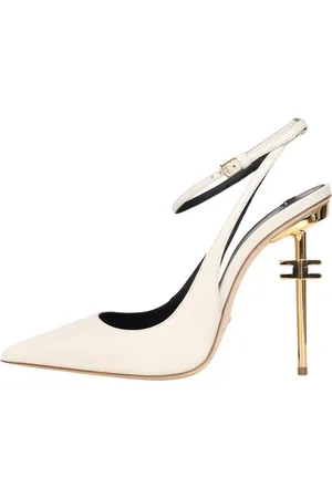 Elisabetta Franchi Buty, Kobieta, Żółty, 40 EU, Skóra, Czółenka Slingback z Paskiem Krzyżowym
