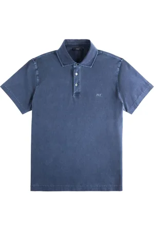 FAY Koszulki, Mężczyzna, Niebieski, XL, Bawełna, Zestaw: Niebieska Koszulka T-shirt i Polo