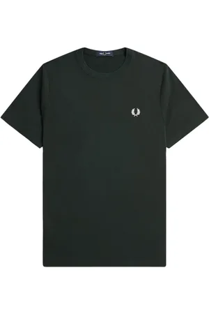 Fred Perry Koszulki, Mężczyzna, Zielony, XL, Bawełna, Klasyczna koszulka T-Shirt
