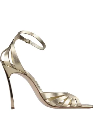 Casadei Buty, Kobieta, Żółty, 37 EU, Sandały Złote