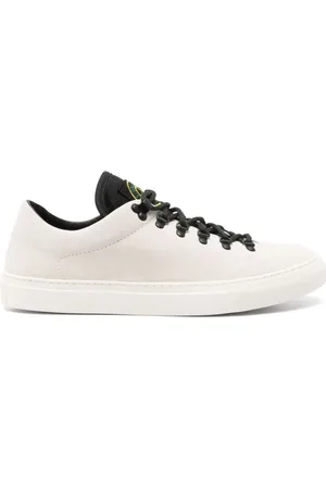 Stone Island Buty, Mężczyzna, Biały, 45 EU, Nylon, Białe Sneakersy z Plakietką Compass Logo