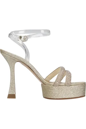 Casadei Buty, Kobieta, Żółty, 38 1/2 EU, Sandały Złote