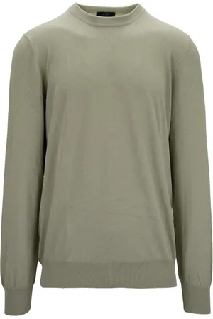 FAY Swetry, Mężczyzna, Zielony, XL, Bawełna, Sweter typu Pullover