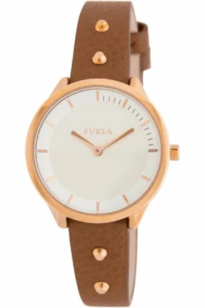 Furla Akcesoria, Kobieta, Różowy, ONE SIZE, Skóra, Damski Zegarek Kwarcowy