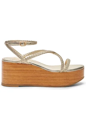 Stuart Weitzman Buty, Kobieta, Beżowy, 38 1/2 EU, Len, Wovette Wedge