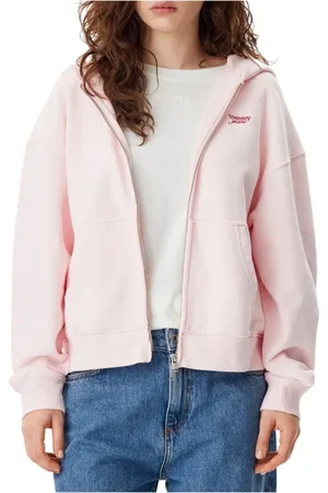 Tommy Hilfiger Bluzy, Kobieta, Różowy, L, Bluza z kapturem i logo