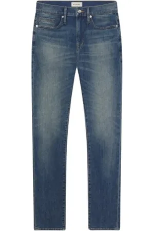 Frame Jeansy, Mężczyzna, Niebieski, W32, Denim, Jeansyy Slim Straight Leg