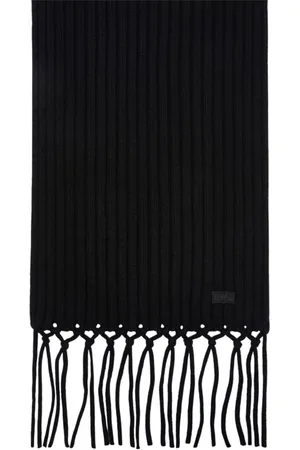 Max Mara Akcesoria, Kobieta, Czarny, ONE SIZE, Wełna, Wełniany Szal z Motylem