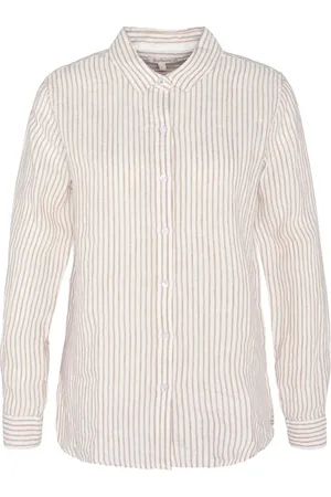 Barbour Bluzki, Kobieta, Beżowy, S, Beżowa lniana koszula casual