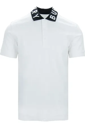 Burberry Koszulki, Mężczyzna, Biały, XL, Bawełna, Podstawowa koszulka polo z logo