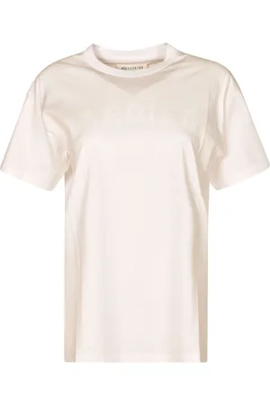 Maison Margiela Koszulki, Kobieta, Beżowy, L, Luksusowy T-Shirt