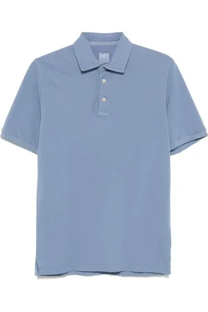 FEDELI Koszulki, Mężczyzna, Niebieski, 4XL, Bawełna, Klasyczna koszulka polo z bawełny
