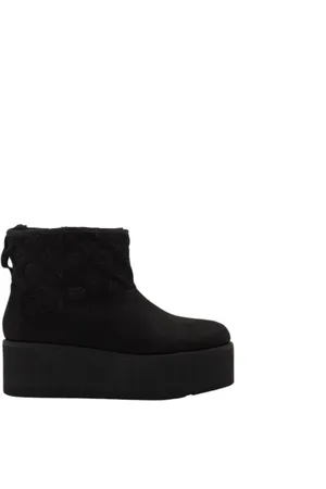 Guess Buty, Kobieta, Czarny, 40 EU, Zamsz, Jilla Stivaletto Czarne Botki na Koturnie z Zamszu