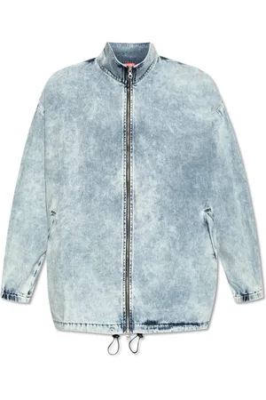 Diesel Kurtki, Mężczyzna, Niebieski, L, Denim, Denim Jacket D-Krap-S1