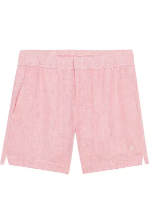 Brooks Brothers Szorty, Mężczyzna, Czerwony, L, Len, Czerwone lniane szorty