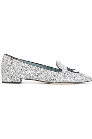 Chiara Ferragni Buty, Kobieta, Szary, 38 EU, Skóra, Czarne Czółenka Black Point
