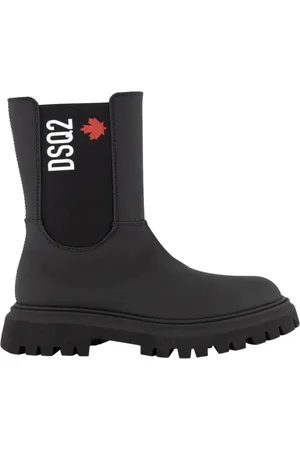Dsquared2 Buty, Kobieta, Czarny, 40 EU, Miejskie botki Chelsea Hiking z nadrukiem logo