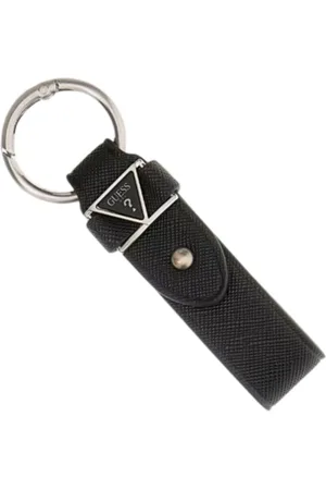 Guess Akcesoria, Mężczyzna, Czarny, ONE SIZE, Saffiano Key Holder