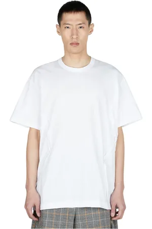 Comme des Garçons Koszulki, Mężczyzna, Biały, S, Bawełna, T-shirt z okrągłym dekoltem i krótkim rękawem