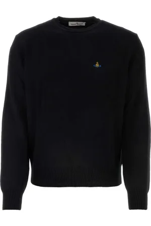 Vivienne Westwood Swetry, Mężczyzna, Czarny, S, Czarny Sweter z Bawełny