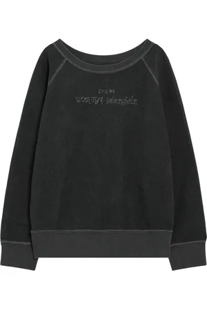 Maison Margiela Bluzy, Mężczyzna, Czarny, S, Bawełna, Bluza Crewneck