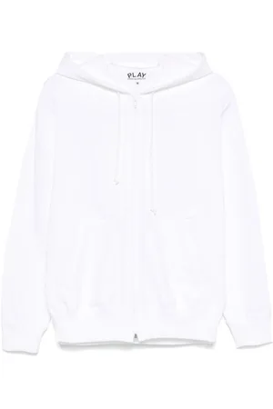 Comme des Garçons Bluzy, Mężczyzna, Biały, L, Czerwona dzianinowa bluza z emblematem