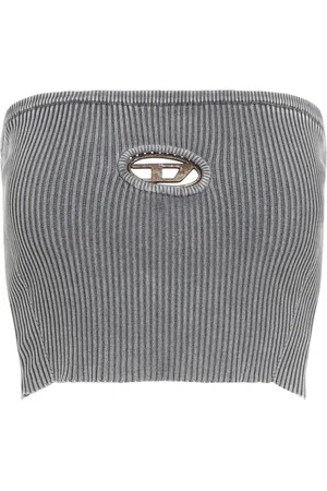 Diesel Koszulki, Kobieta, Szary, S, Bawełna, Szara bluzka Aw 24 Chic Style