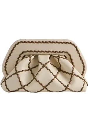 THEMOIRÈ Torebki, Kobieta, Biały, ONE SIZE, TIA Lace Bamboo Shell