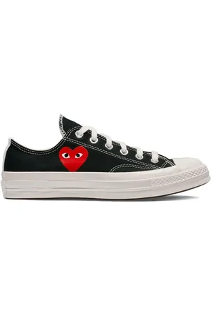 Comme des Garçons Buty, Mężczyzna, Czarny, 41 EU, Canvas Heart Sneakersy