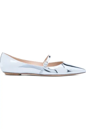 Stuart Weitzman Buty, Kobieta, Niebieski, 36 1/2 EU, Skóra, Baleriny Mary Jane