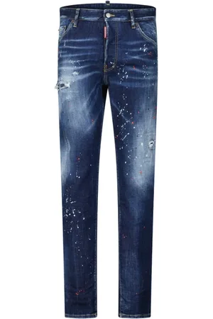 Dsquared2 Jeansy, Mężczyzna, Niebieski, M, Bawełna, Dżinsy Slim Fit Cool Guy