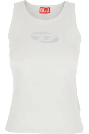 Diesel Koszulki, Kobieta, Biały, M, Bawełna, T-Lynys-Od Tank Top